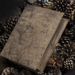 braune Holz Bilderkiste 0,7 Liter Schlüssel 21 x 17 x 4,5 cm