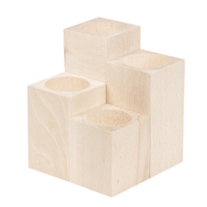 Kerzenhalter für Teelichter aus Holz 4er-Set