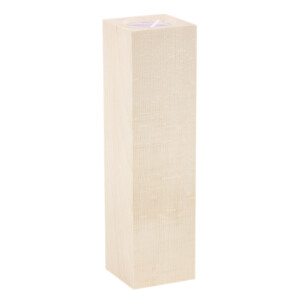 Hoher Teelichthalter 20 cm quadratischer Holz Kerzenständer