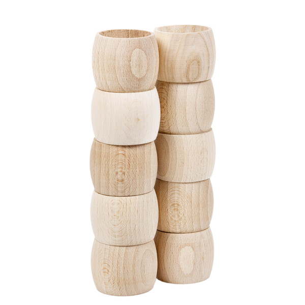 Serviette Halter 10-er-Set Holz Serviettenring