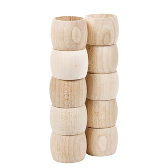Serviette Halter 10-er-Set Holz Serviettenring