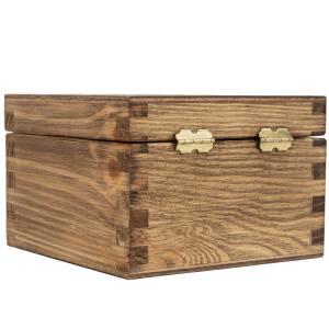 Spardose Holz Eiche Dunkel Geldkassette Holzbox
