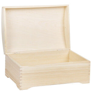 Holzbox Schatzkiste 3,6 Liter Truhe Haushaltskiste Holz Natur Vollholz Kiste