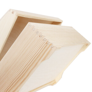 Holzbox Schatzkiste 3,6 Liter Truhe Haushaltskiste Holz Natur Vollholz Kiste