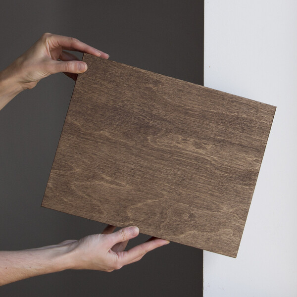 Holzkiste mit Deckel für DIN A4 Format Eiche Dunkel 32 x 25 cm