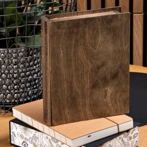 Buchbox aus Holz in Eiche Dunkel