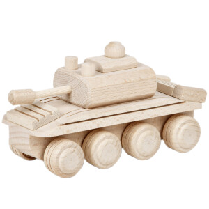 Holzpanzer, Kinderspielzeug Panzer aus Holz 21 x 10 x 8 cm