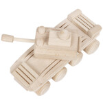 Holzpanzer, Kinderspielzeug Panzer aus Holz 21 x 10 x 8 cm