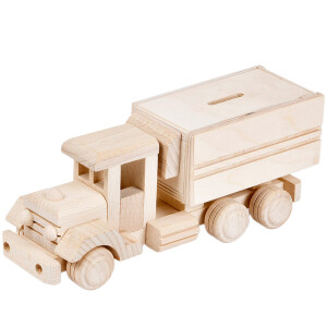Holz-Sparschwein, Holzauto als Sparbüchse,...