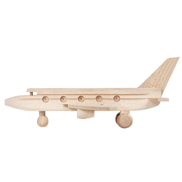 Passagier Flugzeug aus Holz 29 x 24 cm Holzspielzeug