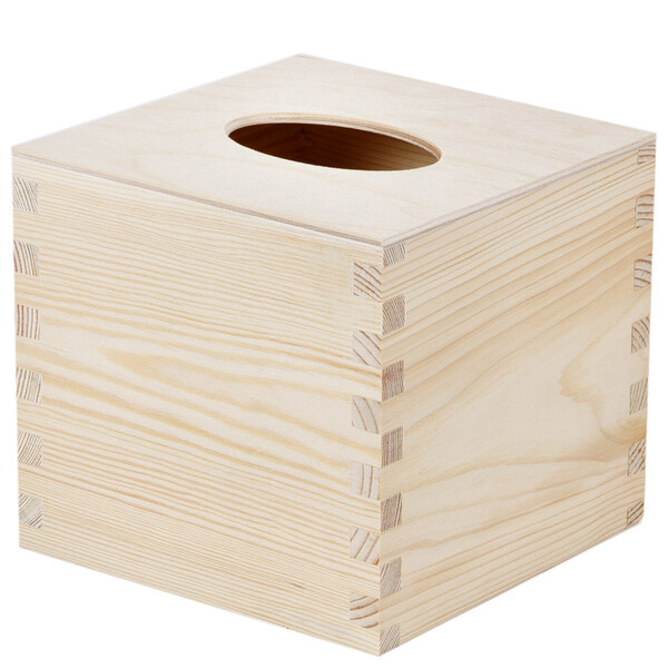 Premium Taschentuch-Spender aus Holz Kosmetiktücherbox aus Bambus