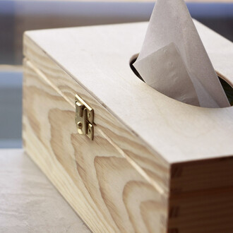 Tissue box cosmetic tissue dispenser decoupage hinged lid...