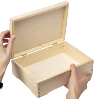 Aufbewahrungskiste 24,5 x 17,5 x 9 cm Holz-Geschenkbox