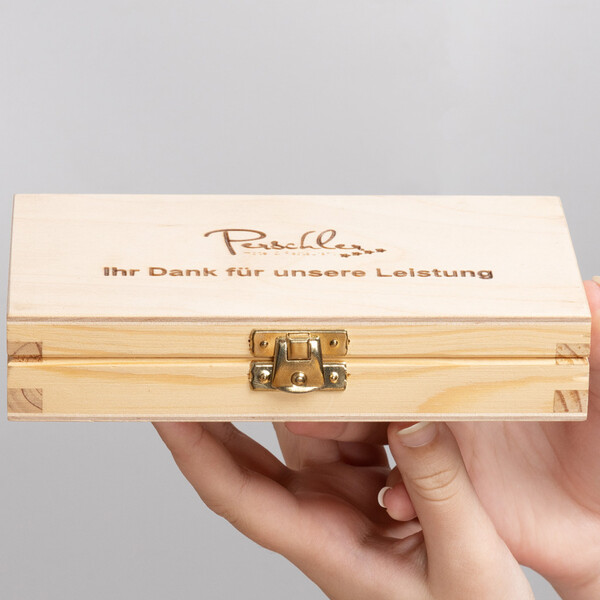 Box fr Geldgeschenke 18 x 10 x 3,5 cm Rechnungsbox aus Holz