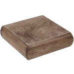 quadratische Holzkiste 20 x 20 x 6 cm Eiche dunkel