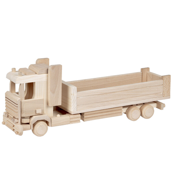 Spielzeugauto aus Holz Sandkasten LKW, Holzauto 48 x 12 x 19 cm
