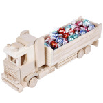 Spielzeugauto aus Holz Sandkasten LKW, Holzauto 48 x 12 x 19 cm