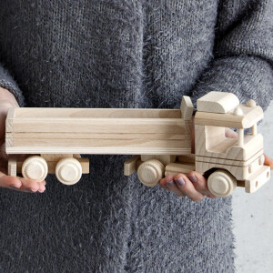 Muldenkipper, Sandkasten-Holzspielzeug aus Holz,...