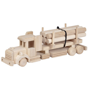 Lkw als Holzspielzeug mit Holzbalken,...