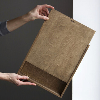 Design Geschenkverpackung in Eiche Dunkel 33 x 28 cm mit...
