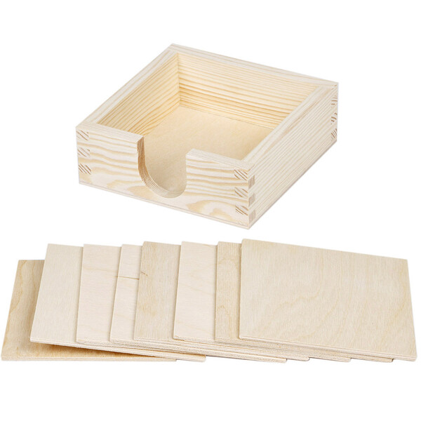 9teilig Holz Untersetzer quadratische Glasuntersetzer...