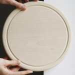 Schneidebrett rund Ø 25 cm Holzbrett Küchenbrett Vesperbrett