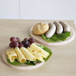 Schneidebrett rund Ø 25 cm Holzbrett Küchenbrett Vesperbrett