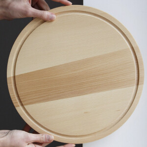 Schneidebrett rund Ø 30 cm Holzschneidebrettchen...