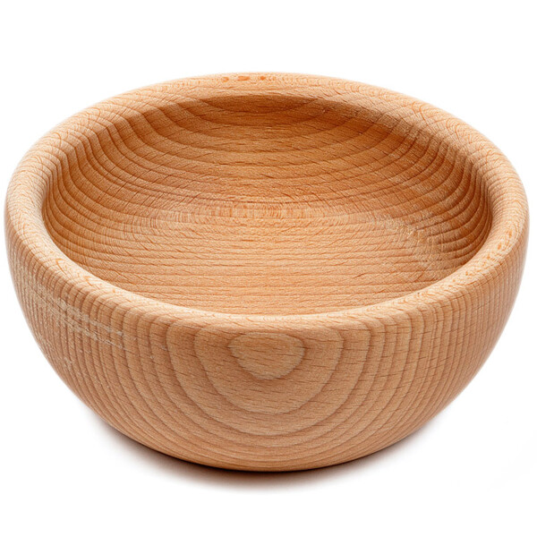Holzschüssel, 0,5 Liter aus natürlichem Buchenholz, Ø 14,5 cm
