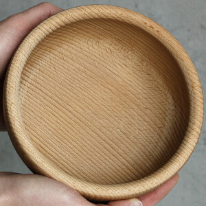 Holzschüssel, 0,5 Liter aus natürlichem Buchenholz, Ø 14,5 cm
