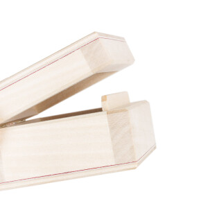 Schmuckkasten mit rotem Velours 9 x 6 x 4 cm