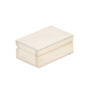 Schmuckkasten mit rotem Velours 9 x 6 x 4 cm