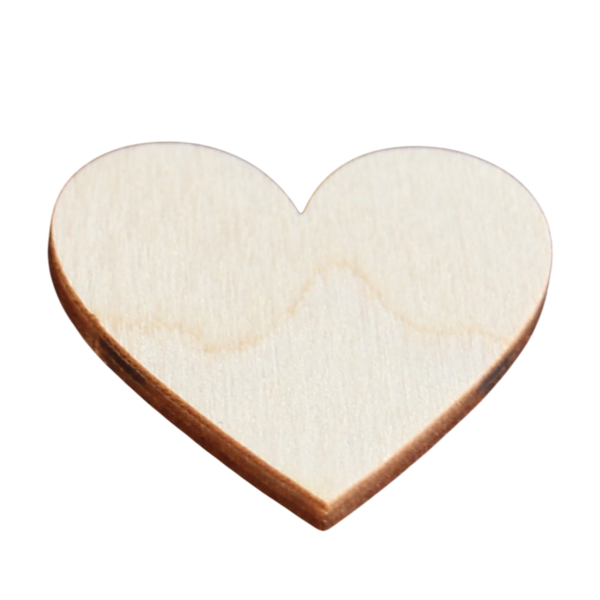 DIY Herz aus Holz 4 x 4 cm, Holzherz zum dekorieren