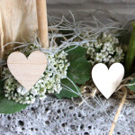 DIY Herz aus Holz 4 x 4 cm, Holzherz zum dekorieren