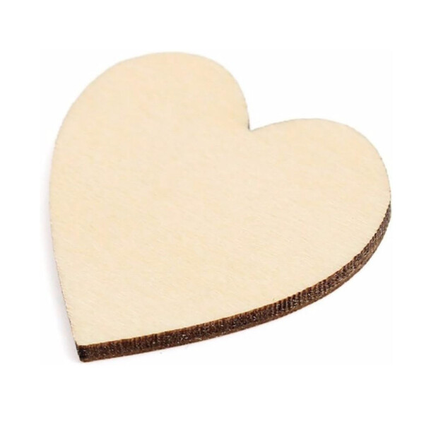 Bastel-Herzen aus Holz 5 x 5 cm