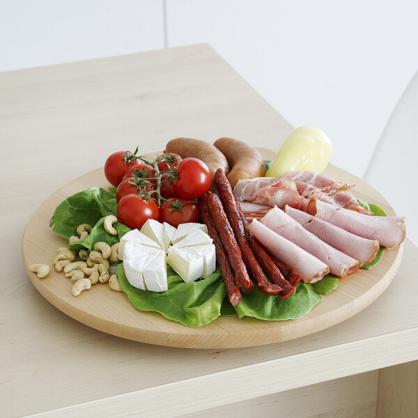 Tranchierbretter runde Brettchen  20 cm Holzbrettchen 4er Set