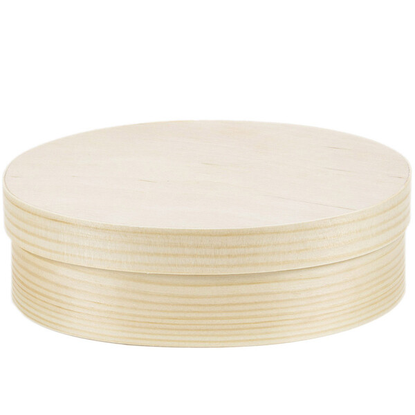 Holz Geschenkschachtel mit Deckel, Aufbewahrungskiste 0,5 Liter oval