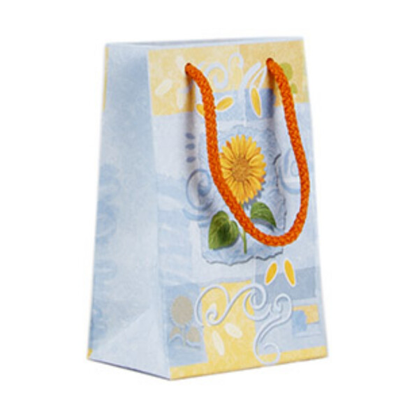 Geschenktüte mit Sonnenblume 0,8 Liter - 9 x 14,5 cm Papiertüte