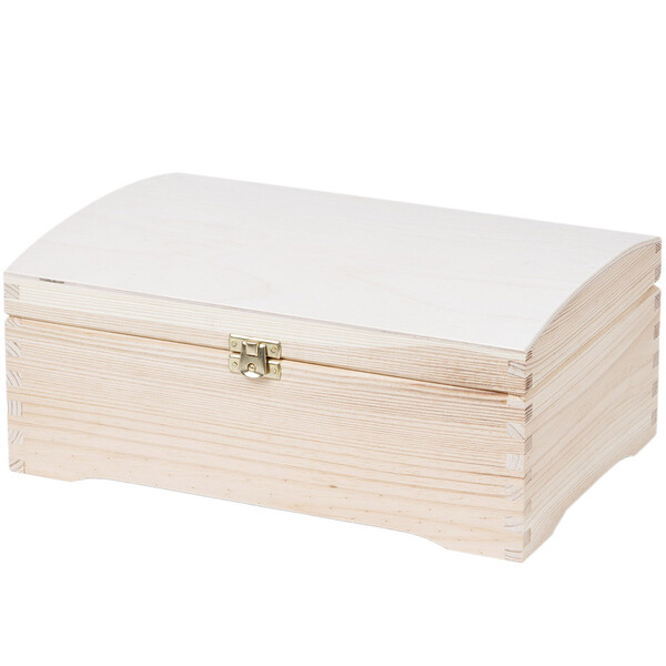large wooden hinged box
