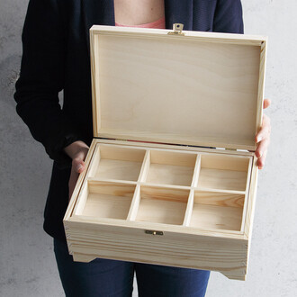 Wooden box with lock 30 x 20 cm wooden box 1 insert box wooden chest Wooden box with lock 30 x 20 cm wooden box 1 insert box wooden chest
