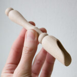 Gewürzschaufel mit Griff aus Holz 13 cm lang