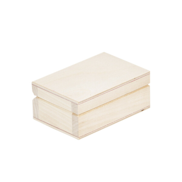 Schmuckkasten mit rotem Velours 9 x 6 x 4 cm