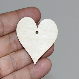 Profil Holzherzen mit Fdelloch 5 x 5 cm