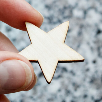 Advent Stern Holzstern 3 x 3 cm