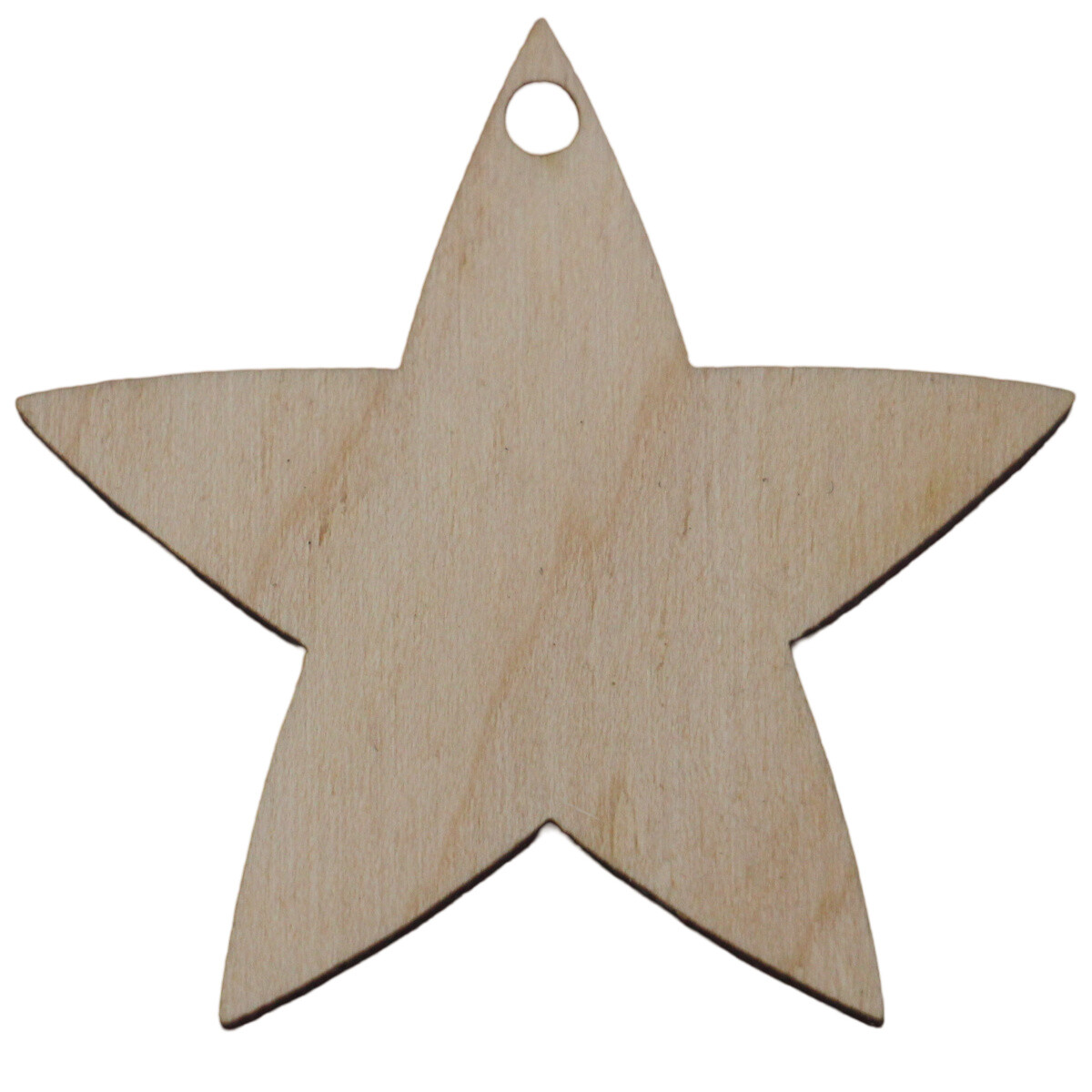 10 St&uuml;ck Holzsterne 4 x 4 cm Aufh&auml;nger Weihnachtssterne Holz Sterne, 2