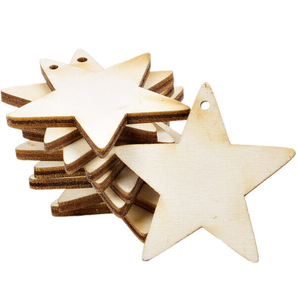 Weihnachtsdeko 4 x 4 cm Holzstern