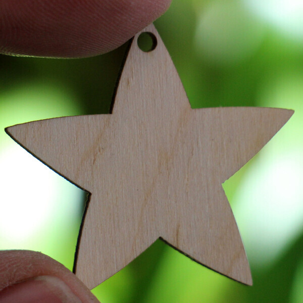 Weihnachtsdeko 4 x 4 cm Holzstern