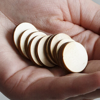 10 pieces of wooden circles Ø 2 cm wood discs crafting...