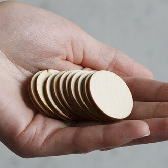 10 pieces of wooden circles Ø 3 cm wood discs crafting...