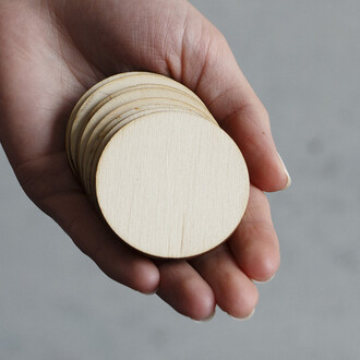 10 pieces of wooden circles Ø 5 cm wood discs crafting...